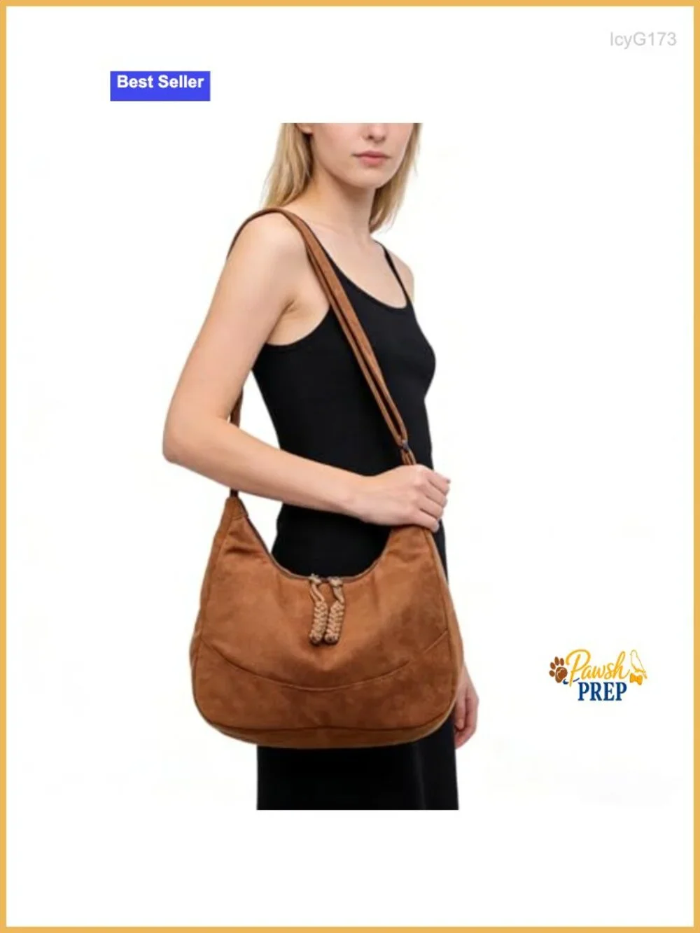 Ultra Soft Foldable Vegan Leather Crossbody Bag, Slouchy Hobo Tote Purse
